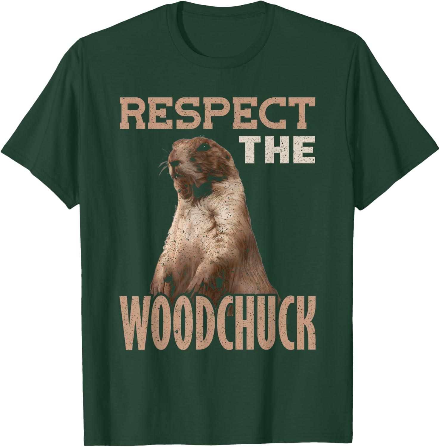 Marmot Rodent Respect the Woodchuck T-Shirt - T-Shirt | Forest