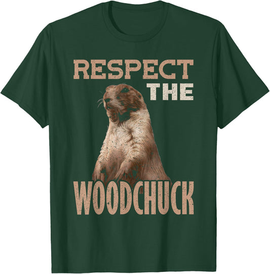 Marmot Rodent Respect the Woodchuck T-Shirt - T-Shirt | Forest