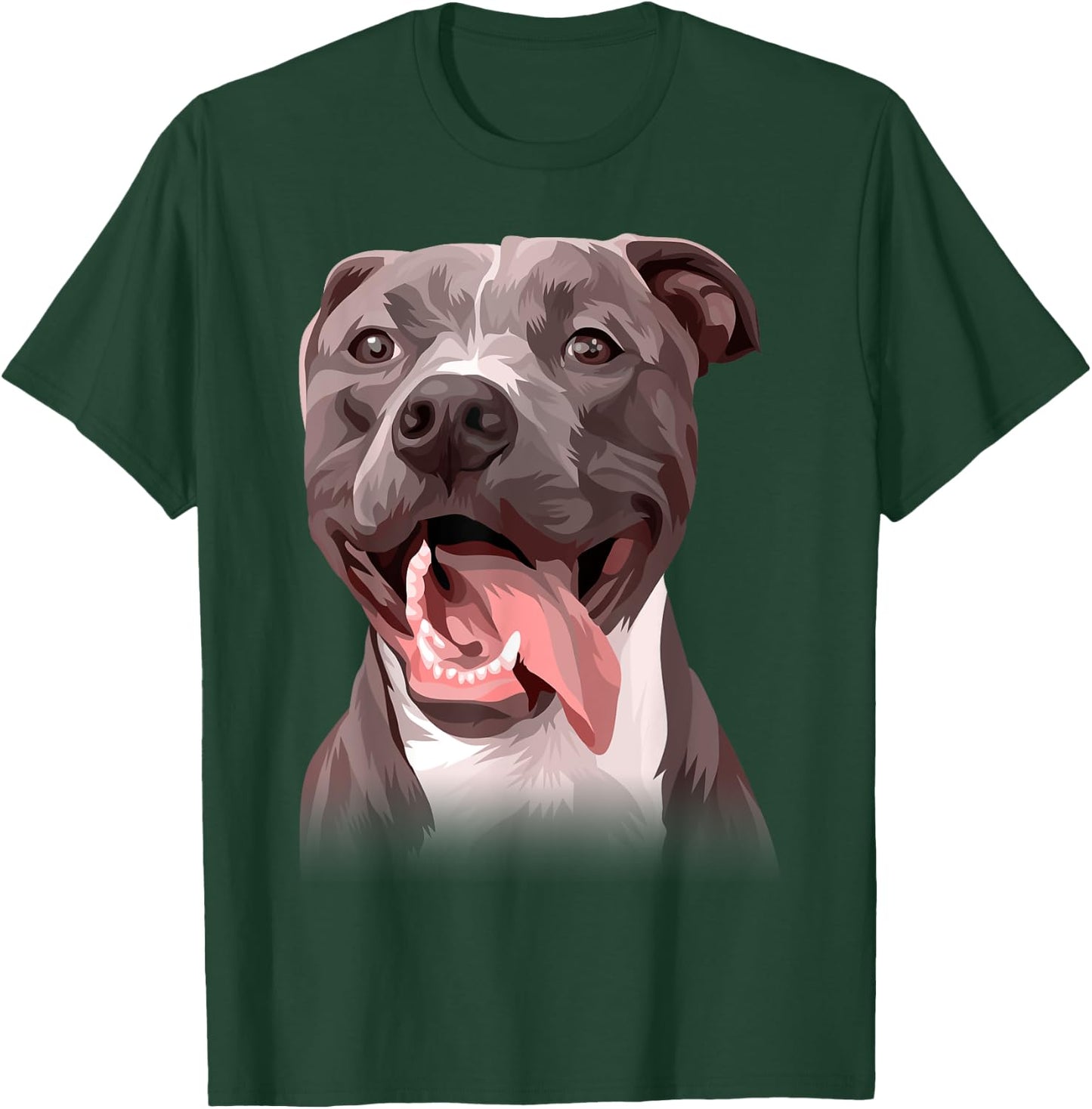 Perfect Gift Pitbull Lovers - Colorful Art Pitty Dog Men Women Kids T-Shirt - T-Shirt | Forest
