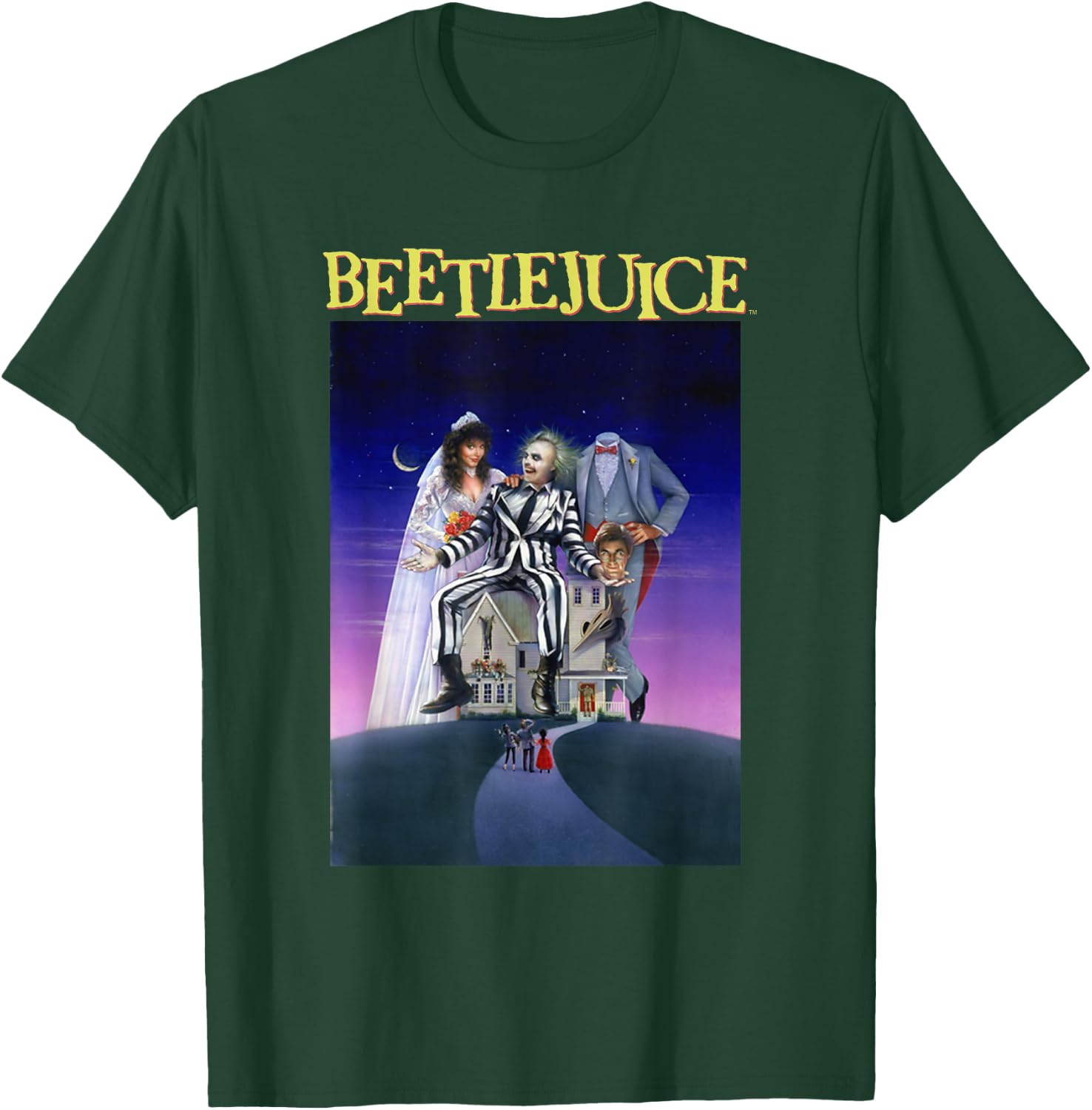 Beetlejuice Classic Vintage Ghost With The Most Movie Poster T-Shirt - T-Shirt | Forest