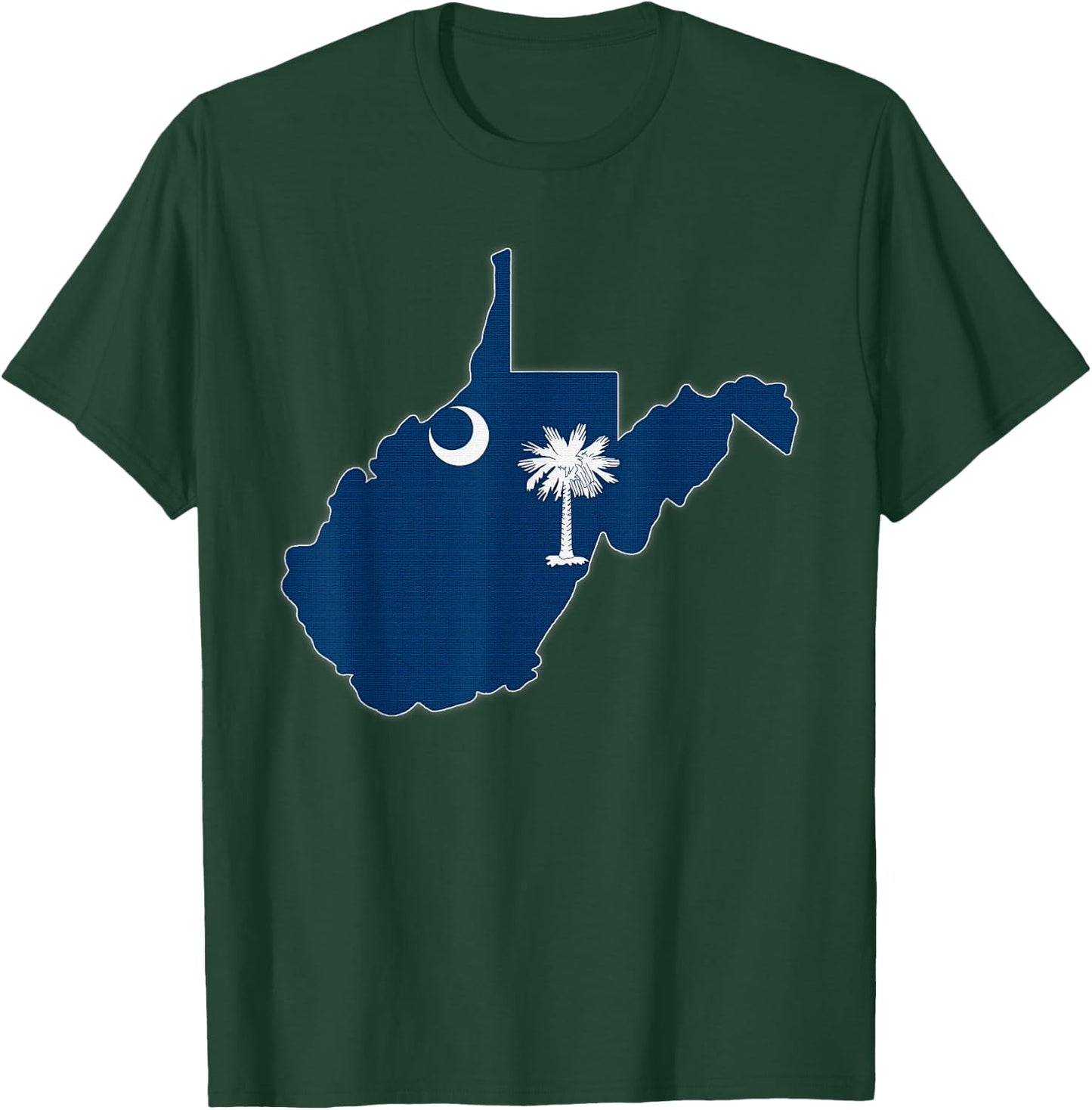 WEST VIRGINIA STATE MAP SOUTH CAROLINA SC Flag Roots Gift T-Shirt - T-Shirt | Forest