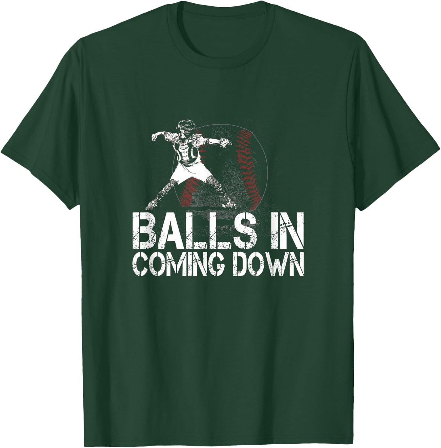 Baseball Catcher - Softball Catcher - Baseball Fan T-Shirt - T-Shirt | Forest