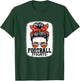 Cute Football Mom Messy Bun American Football Player Women T-Shirt - T-Shirt | Forest