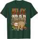 Jesus Merch & Co. Relax, God Has Everything Under Control Christian Animal - Black, Small, -Adults, Short Sleeve, , Classic Fit, Cotton 60% Polyester 40% T-Shirt - T-Shirt | Forest