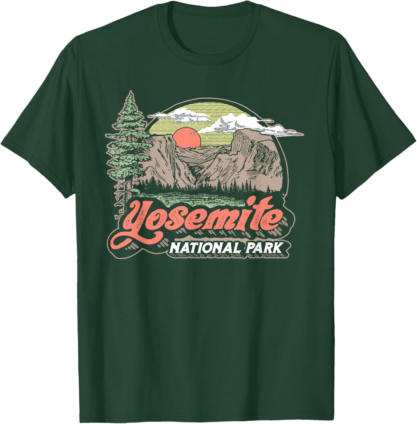 Vintage Yosemite National Park Retro Style Eighties 80s T-Shirt - T-Shirt | Forest