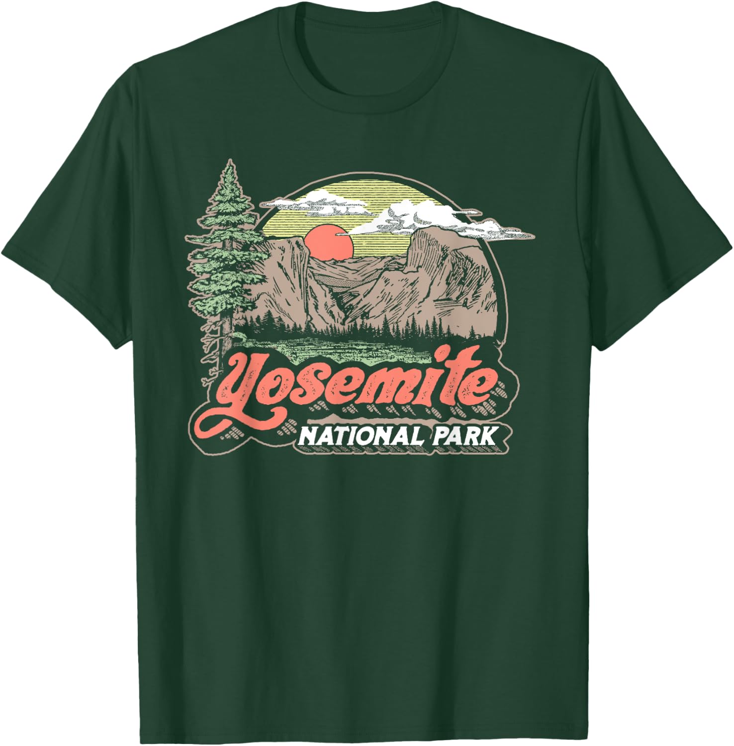 Vintage Yosemite National Park Retro Style Eighties 80s T-Shirt - T-Shirt | Forest