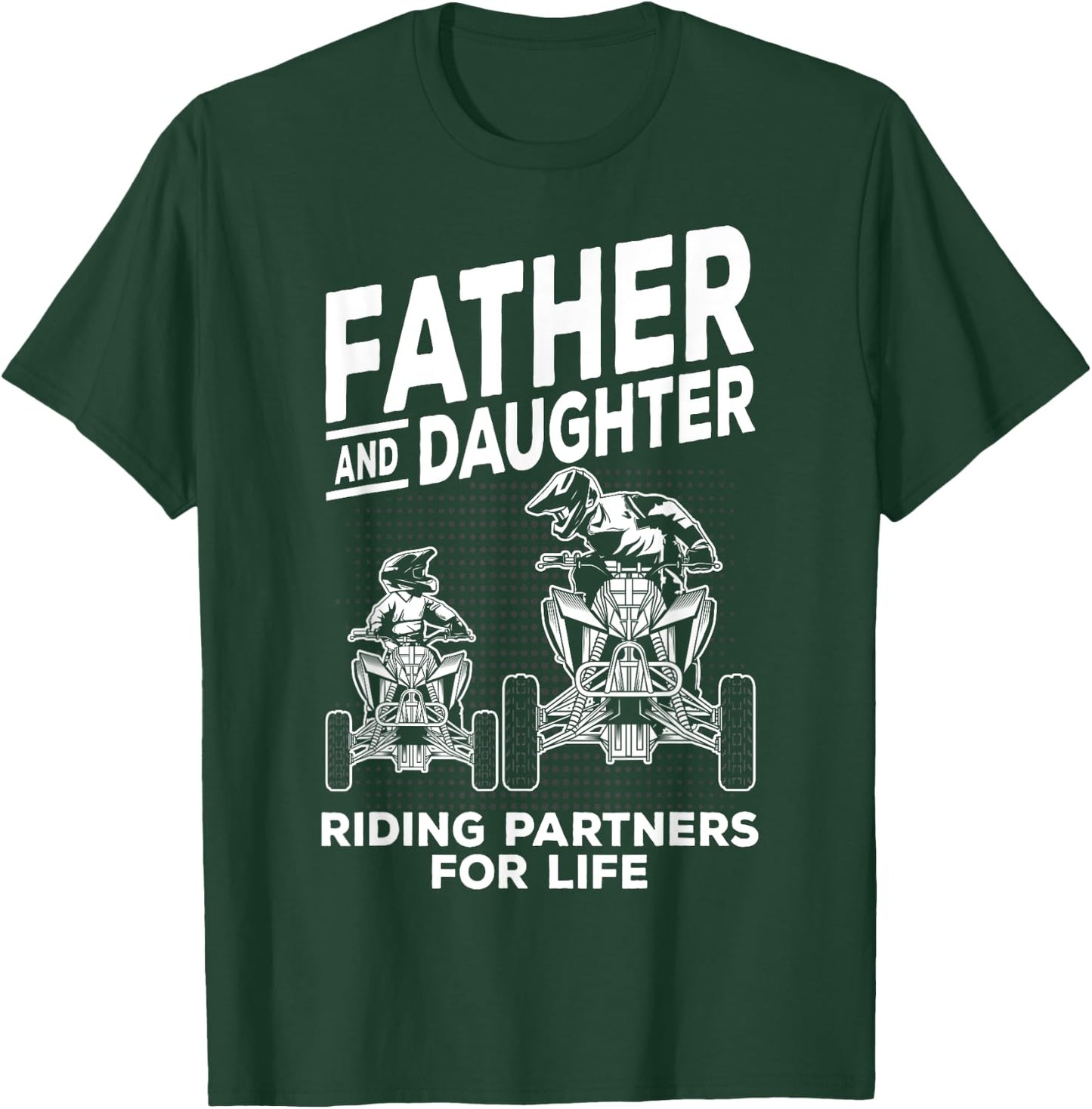 Quad Bike Father and Daughter ATV Girl T-Shirt - T-Shirt | Forest