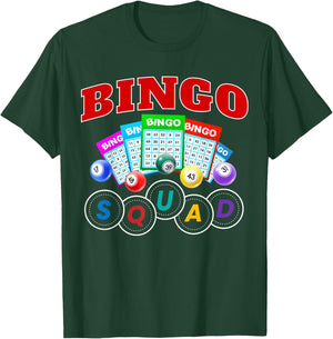 Bingo Squad Funny Game Bingo Party Birthday Family Game T-Shirt - T-Shirt | Forest