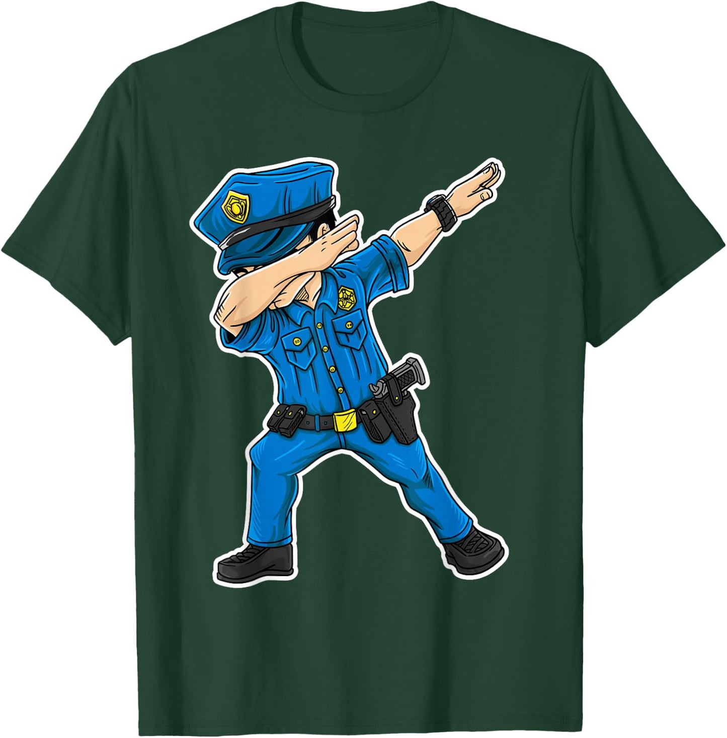 Dabbing Police Gift Funny Policeman Dab Dance T-Shirt - T-Shirt | Forest