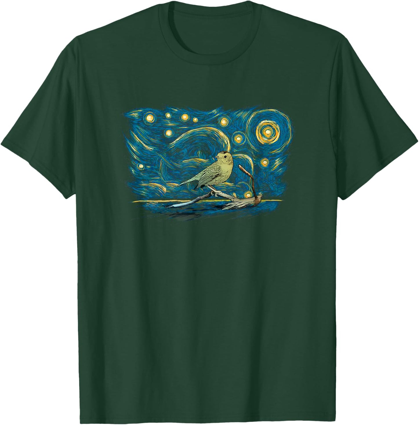 Retro Vintage Style Warbler T-Shirt - T-Shirt | Forest