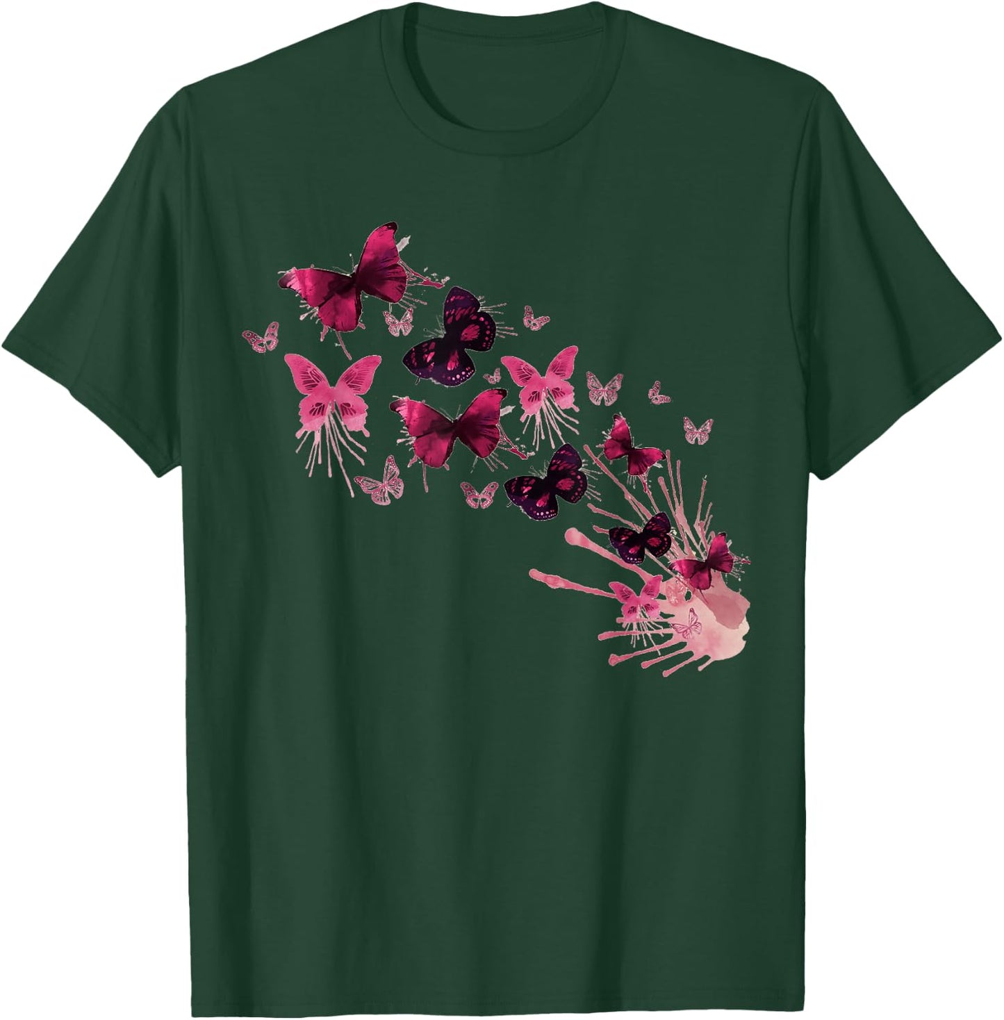 Vintage Butterflies Painted Collection for Butterfly Lovers T-Shirt - T-Shirt | Forest