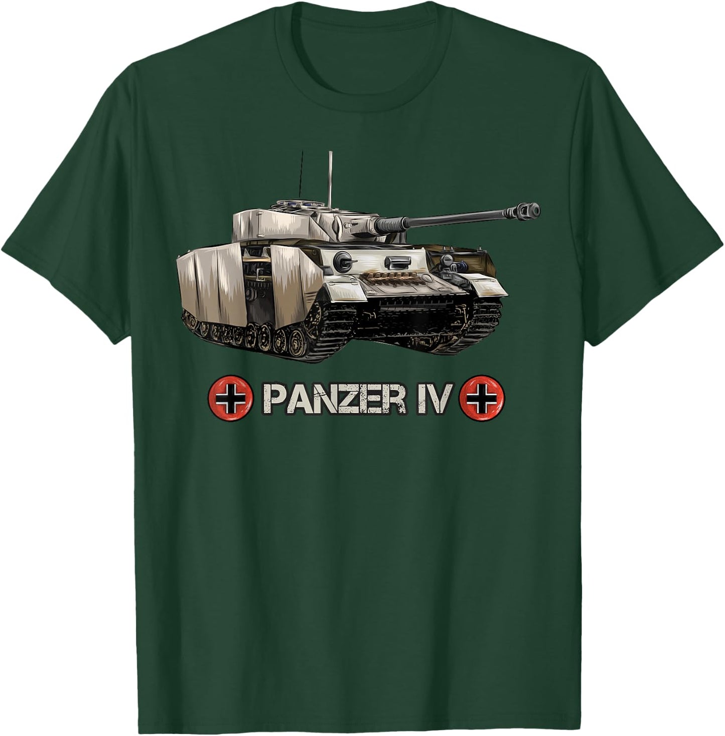 World War 2 German Tank Panzer IV (4) memorabilia T-Shirt - T-Shirt | Forest