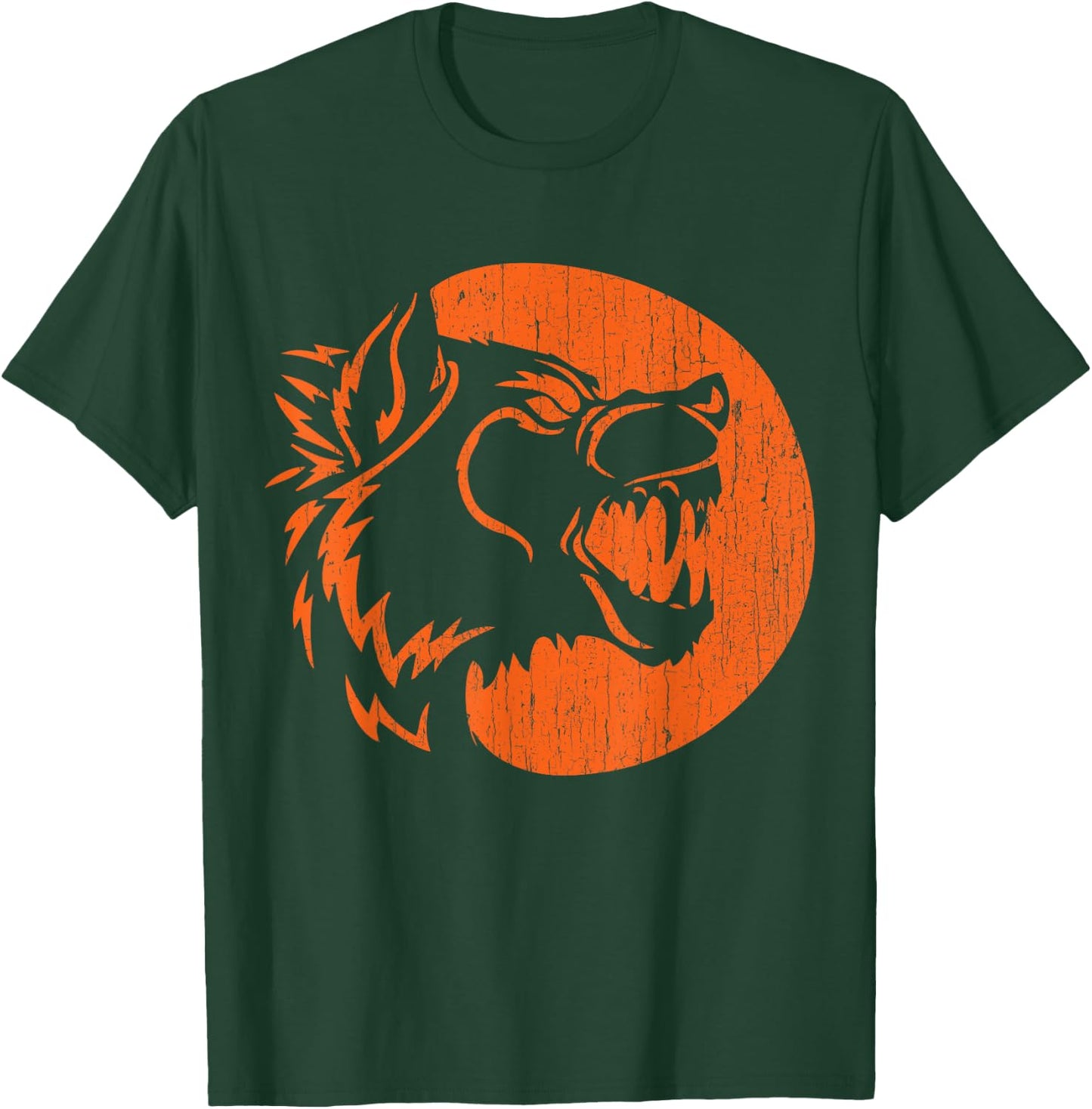 Halloween Howling Werewolf Fangs Pumpkin Jack-O-Lantern T-Shirt - T-Shirt | Forest