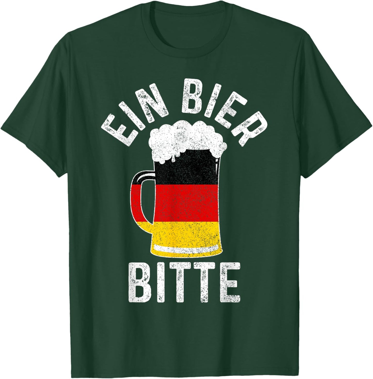 Beer Germany Flag "Ein Bier Bitte Party Feiern Saufen T-Shirt - T-Shirt | Forest
