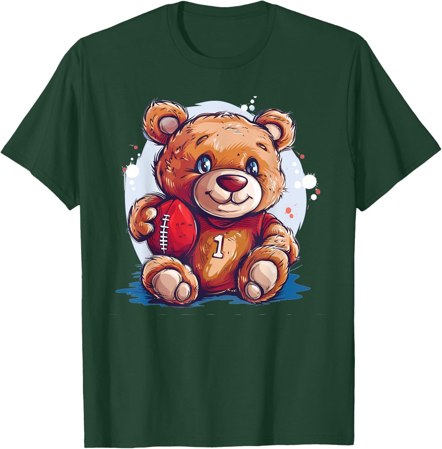 Happy sport Bear for Football Teddy fans T-Shirt - T-Shirt | Forest