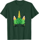 Cute Unicorn St Patrick's Day Girls Green Shamrocks Irish T-Shirt - T-Shirt | Forest