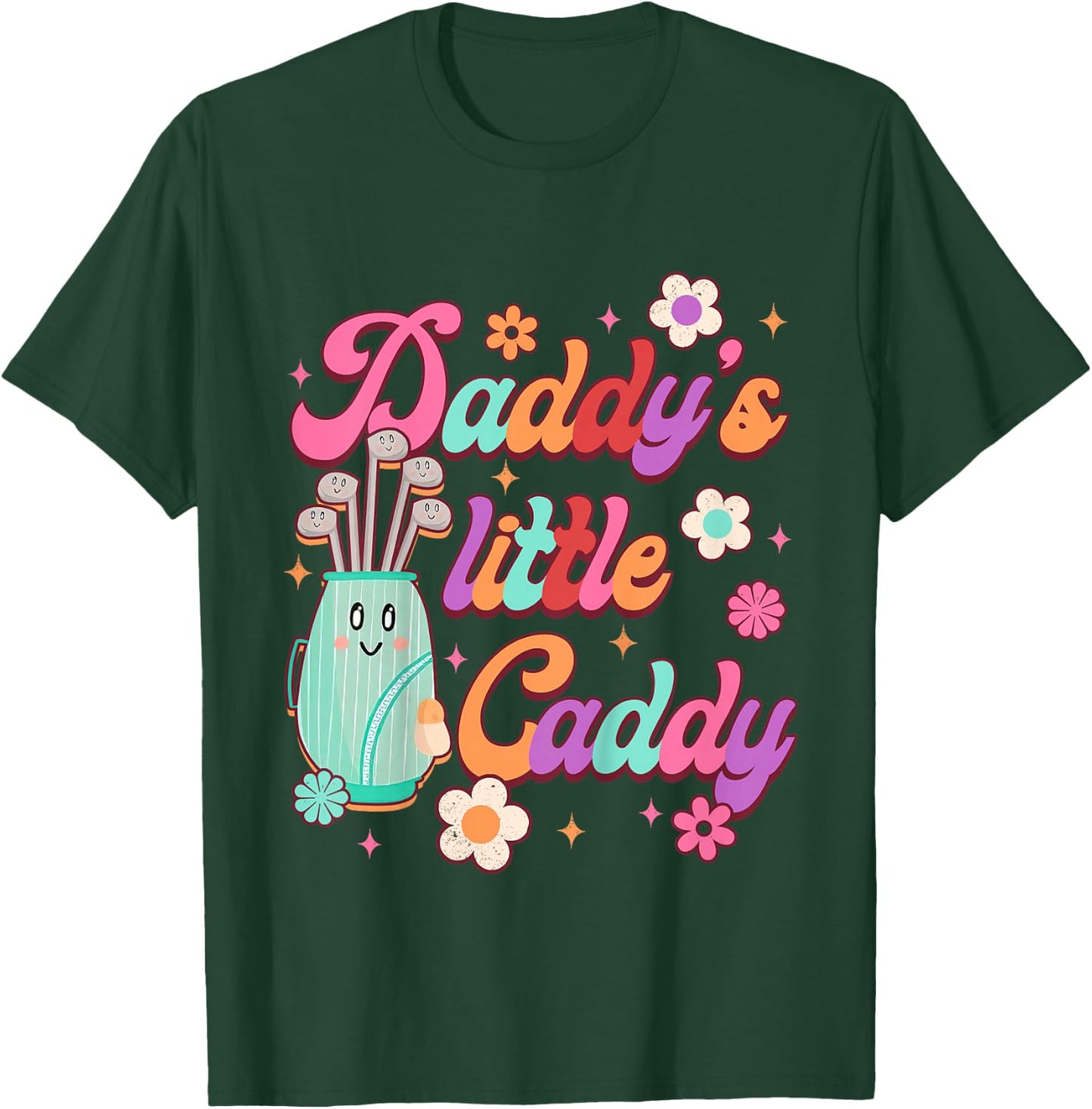 Golf Lover Golfing Baby Daddy & Me Daddy's A Little Caddy T-Shirt - T-Shirt | Forest
