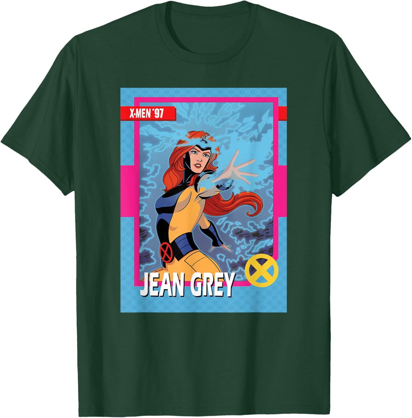 Marvel Studios X-Men '97 Jean Grey Retro Trading Card T-Shirt - T-Shirt | Forest