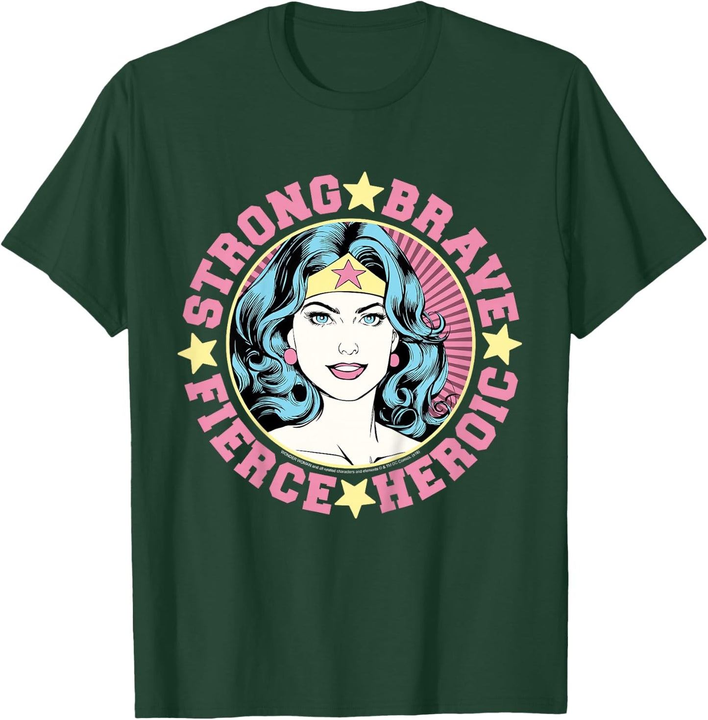 Kids DC Comics Wonder Woman Strong Brave Fierce Heroic T-Shirt - T-Shirt | Forest