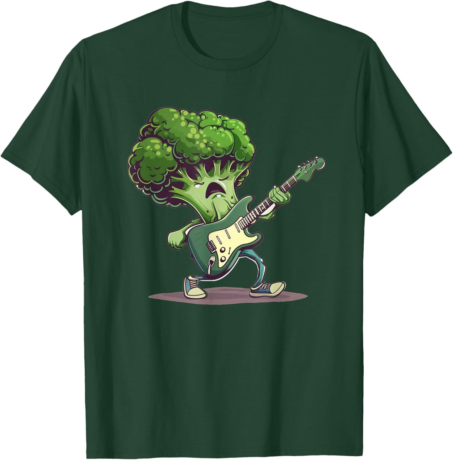 Guitar Broccoli Costume for funny Boys and Girls T-Shirt - T-Shirt | Forest