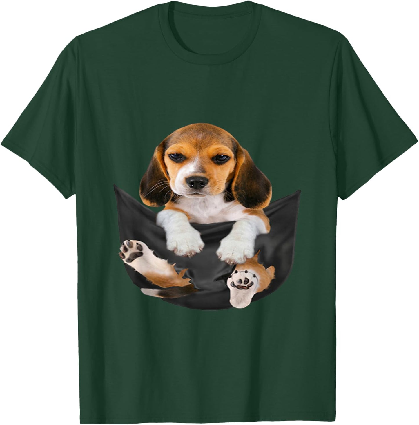 Dog Lovers Gifts Beagle In Pocket Funny Dog Face T-Shirt - T-Shirt | Forest