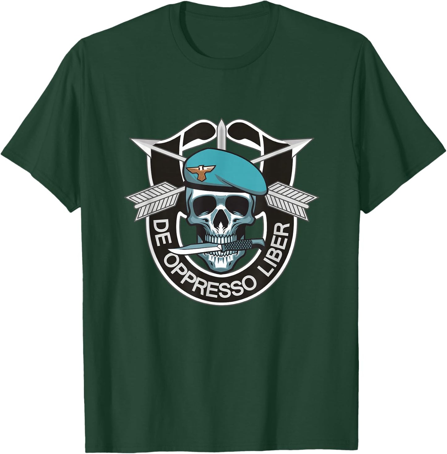 US Army Special Forces Skull Shirt - De Oppresso Liber Gift T-Shirt - T-Shirt | Forest