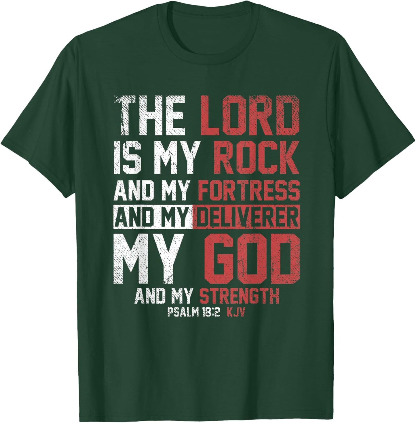 The Lord Is My Rock And My Fortress Prayer T-Shirt - T-Shirt | Forest