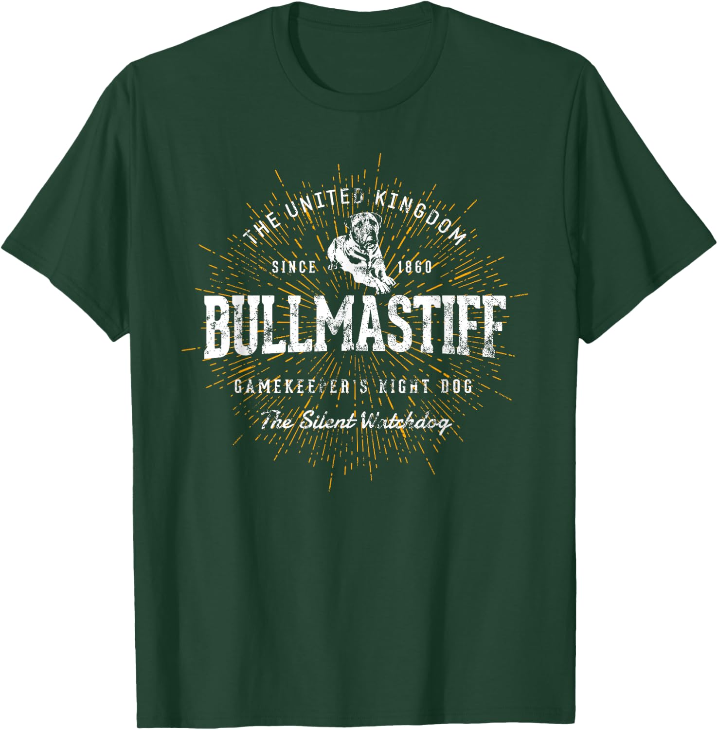 Vintage Style Retro Bullmastiff T-Shirt - T-Shirt | Forest