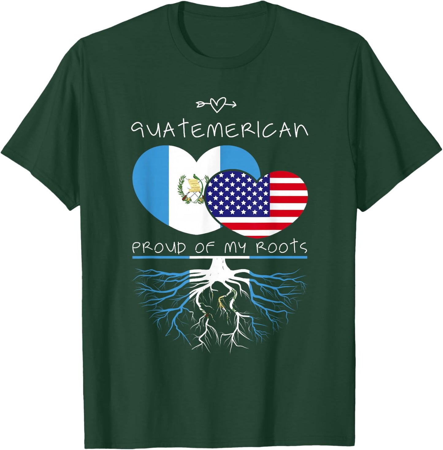 Guatemala USA Proud Of Both Countries Guatemerican T-Shirt - T-Shirt | Forest