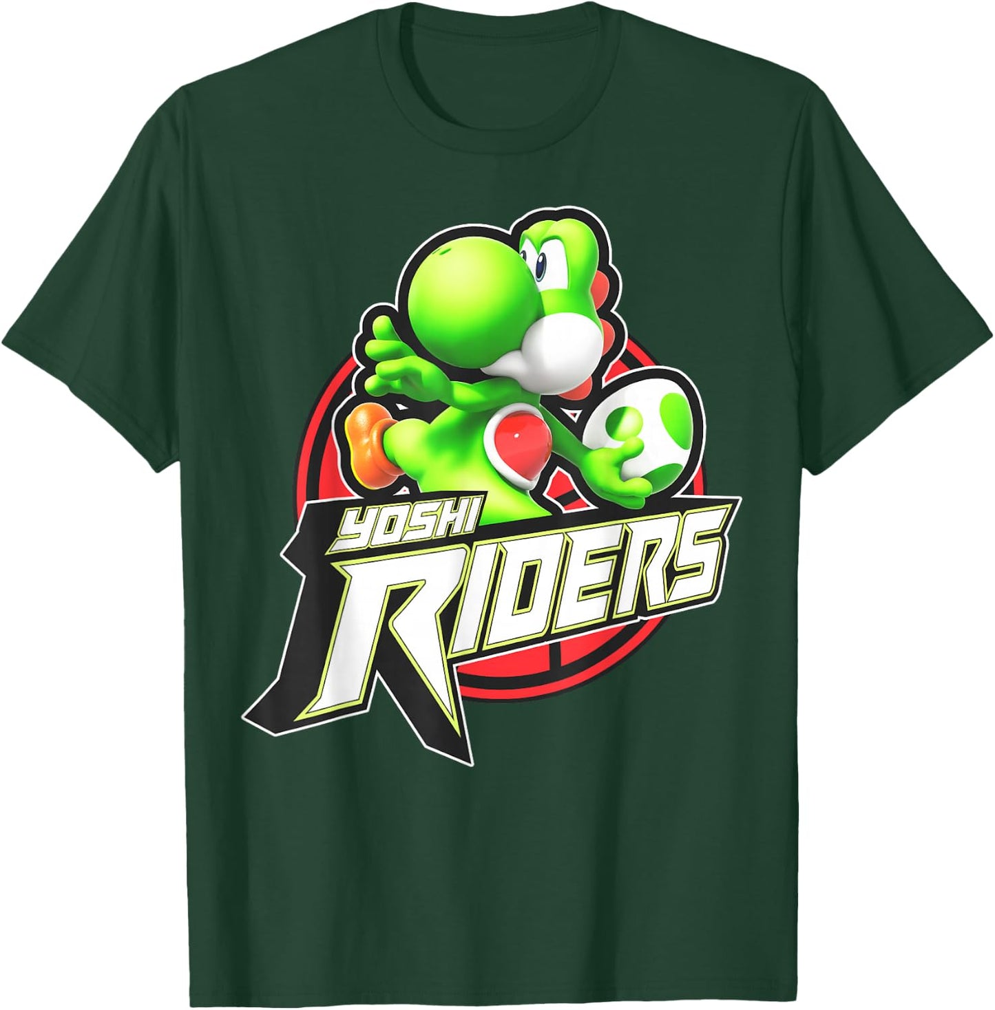 Super Mario Yoshi Riders Logo T-Shirt - T-Shirt | Forest