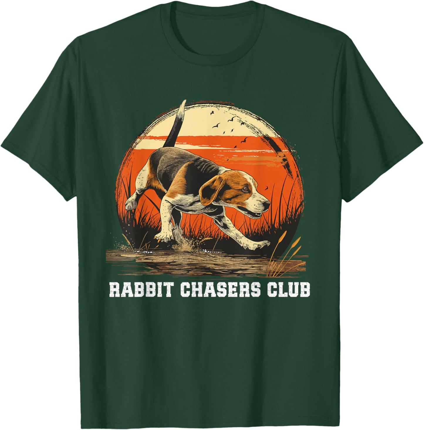 Dog Hunter Rabbit Chasers Club Beagle Hunting T-Shirt - T-Shirt | Forest