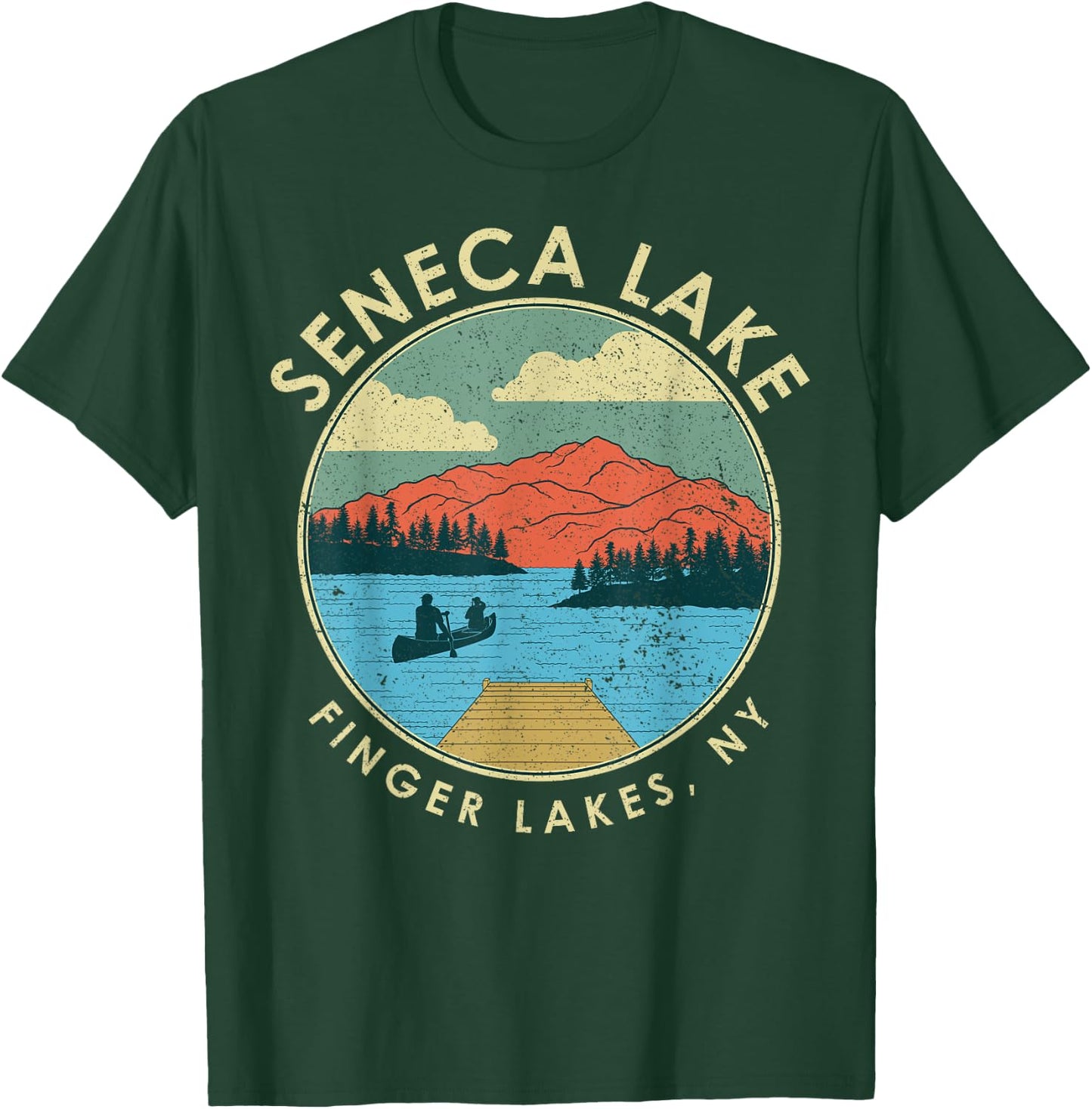 Finger Lakes NY New York Seneca Lake T-Shirt - T-Shirt | Forest