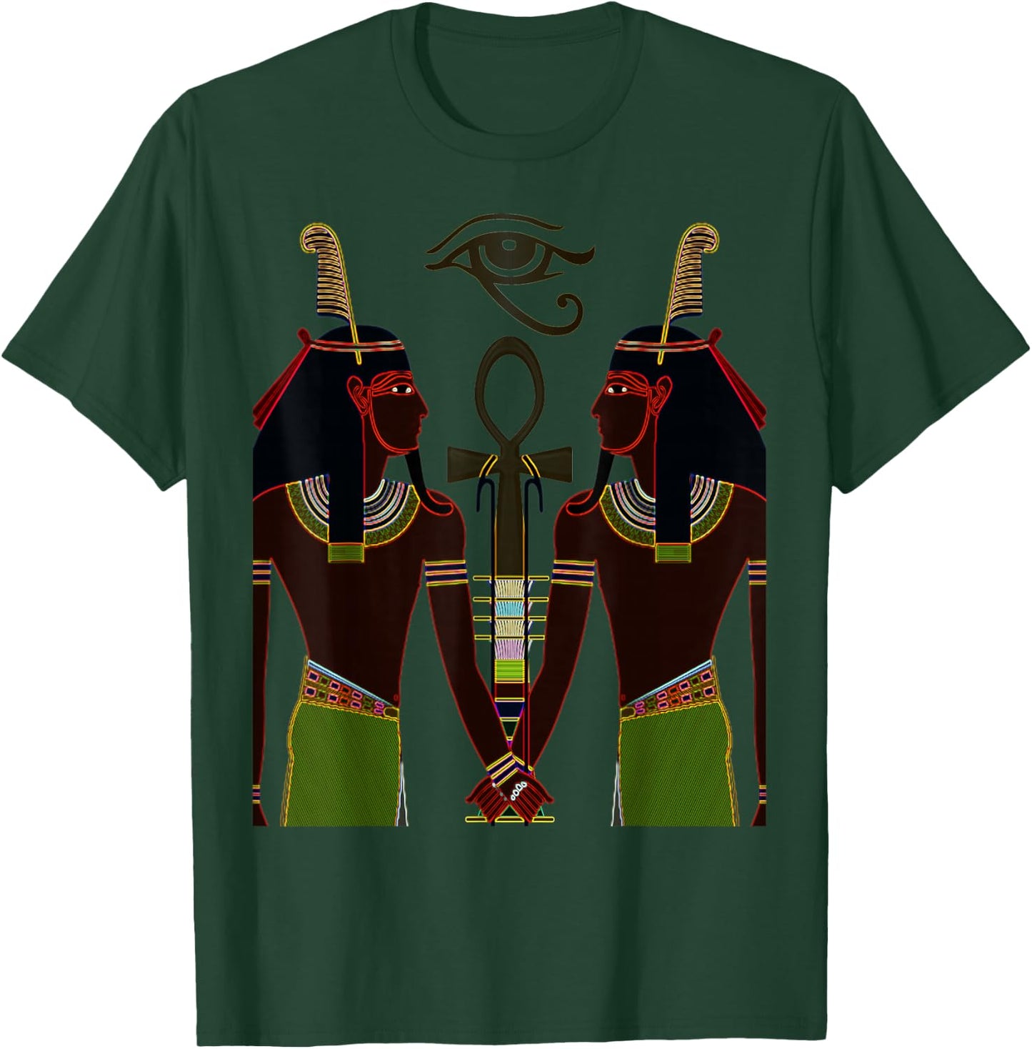 Egyptian God Shu Kemetic Egypt Kemet African Gift T-Shirt - T-Shirt | Forest