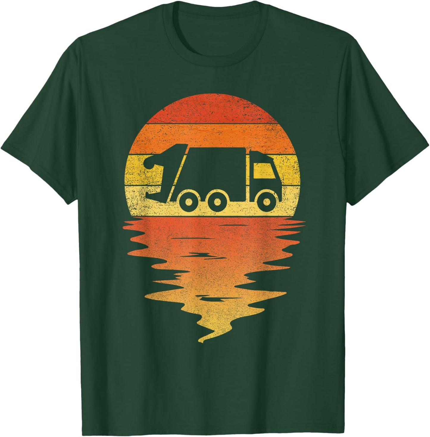 Garbage truck shirt retro sunset 70s vintage Garbage truck T-Shirt - T-Shirt | Forest