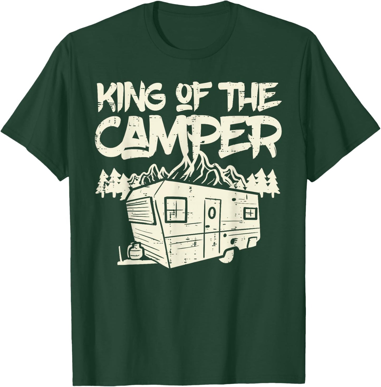 King Of The Camper Camping Family Matching Men Dad Grandpa T-Shirt - T-Shirt | Forest