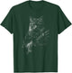 Rock Cat Playing Guitar woman Funny Guitar Cat T-Shirt - T-Shirt | Forest