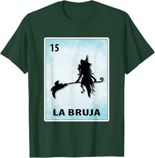 La Bruja Mexican Witch Cards Halloween T-Shirt - T-Shirt | Forest