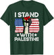 Free Palestine - American Flag and Palestine Flag T-Shirt - T-Shirt | Forest