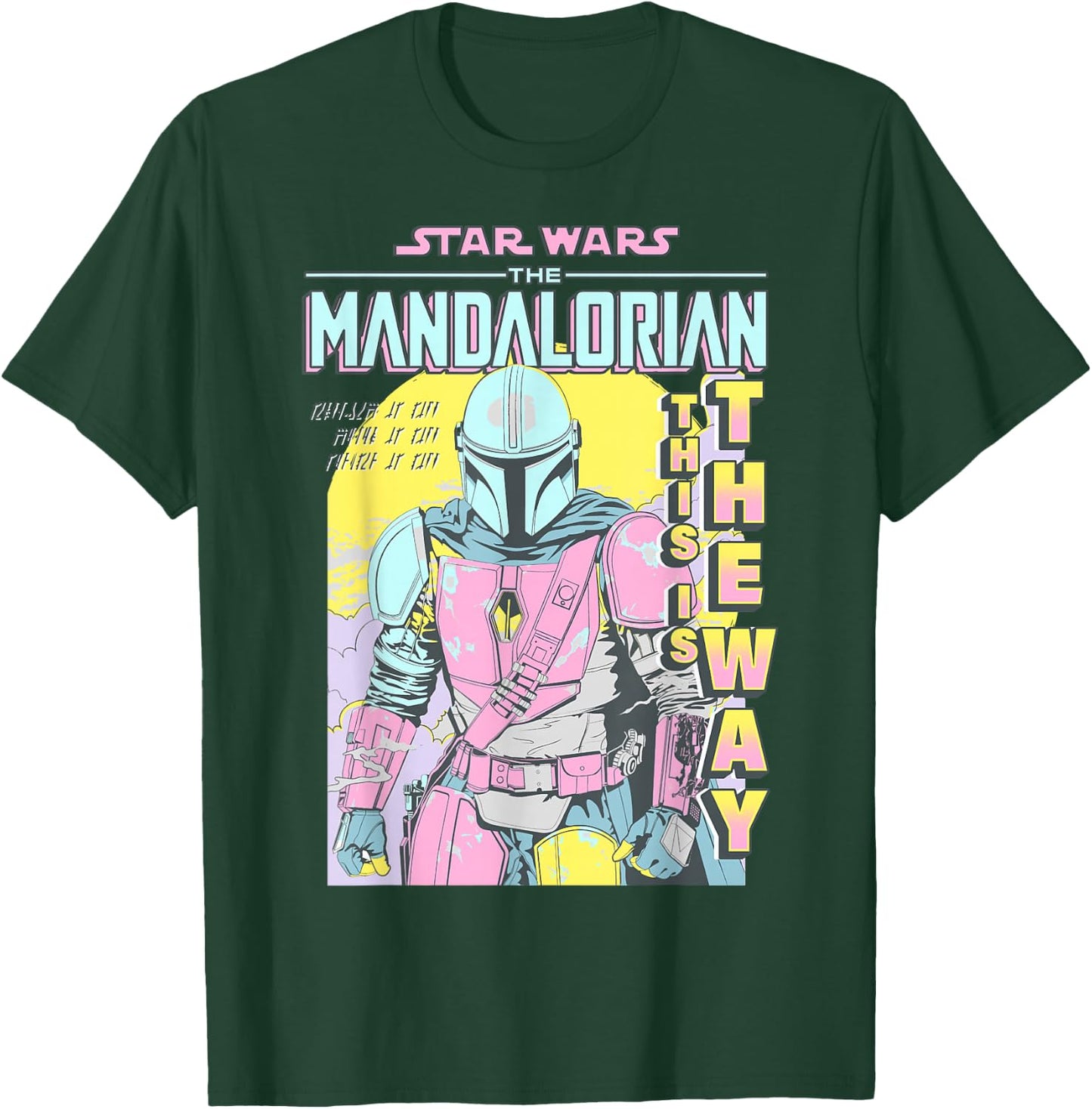 Star Wars: The Mandalorian This Is The Way Neon Comic T-Shirt - T-Shirt | Forest