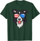Border Collie Lover Patriotic Dog 4th of July American Gift T-Shirt - T-Shirt | Forest