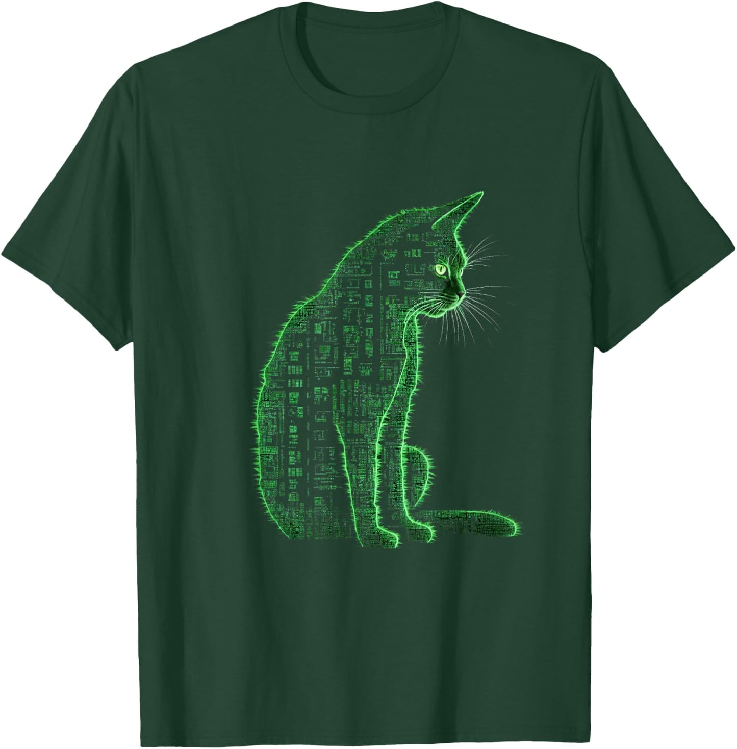 Matrix Cat Art T-Shirt - T-Shirt | Forest