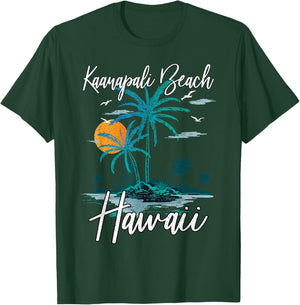 Family Vacation Retro Sunset Hawaii Kaanapali Beach T-Shirt - T-Shirt | Forest