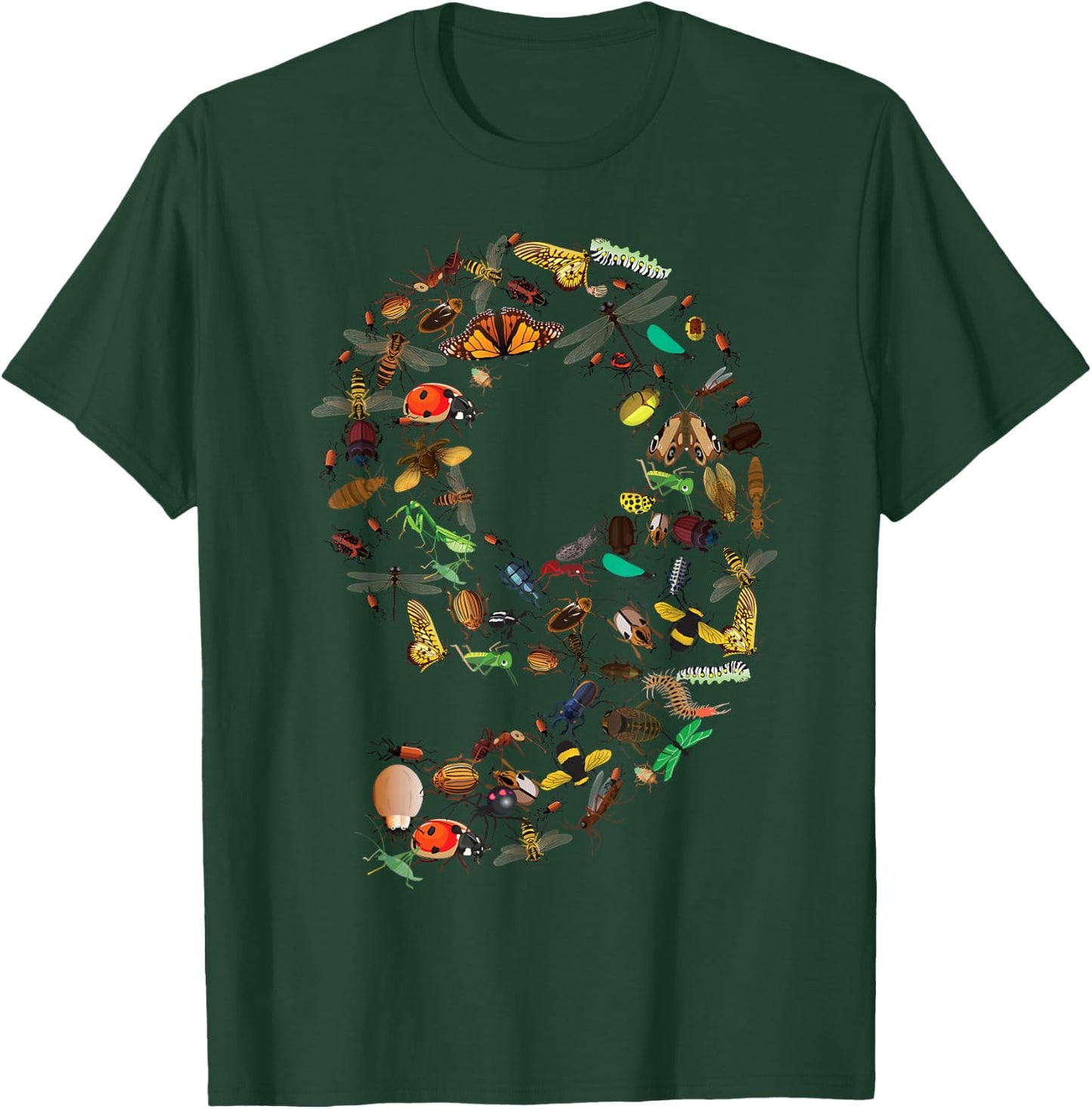 Funny Bugs 9th Birthday Gift | Cute 9 Years Old Boy Girl Kid T-Shirt - T-Shirt | Forest