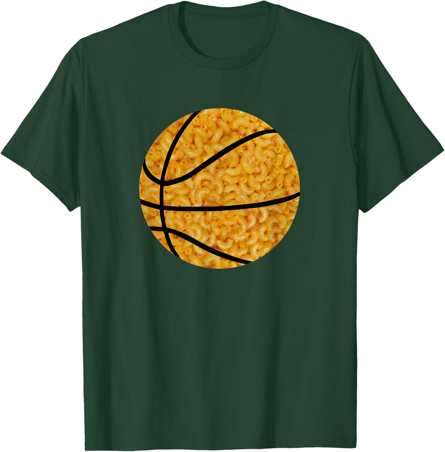 Mac and Cheese Basketball Lover Macaroni and Cheese Player T-Shirt - T-Shirt | Forest
