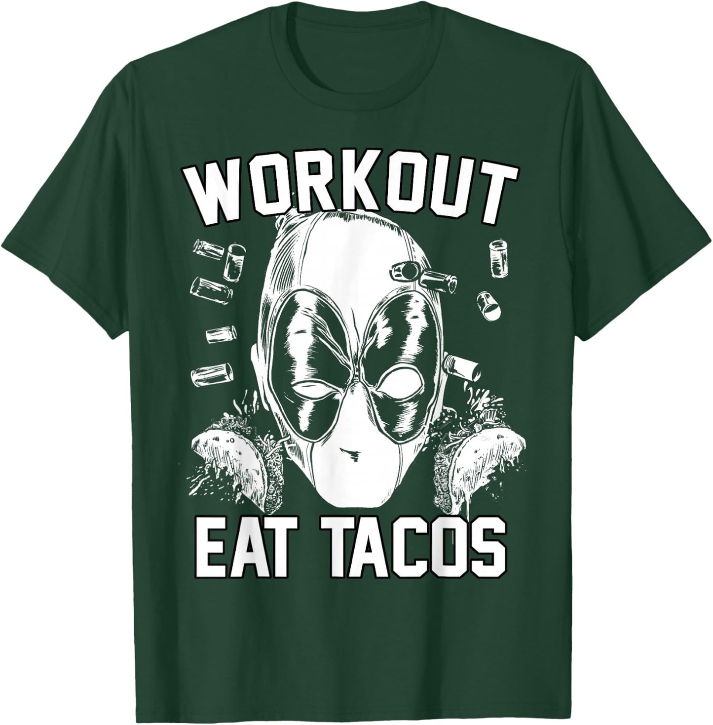 Marvel Deadpool Workout Eat Tacos T-Shirt - T-Shirt | Forest