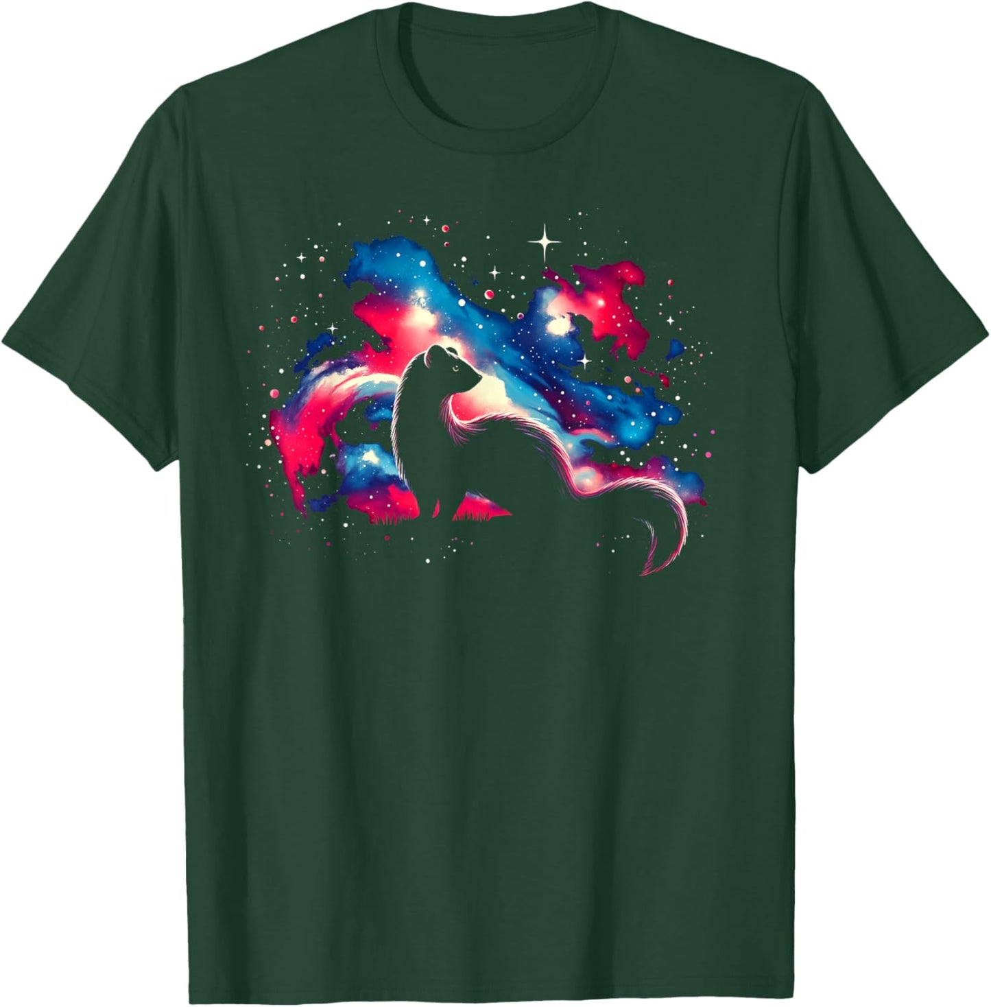 Cool Cosmic Weasel Galaxy Graphic Space Art T-Shirt - T-Shirt | Forest
