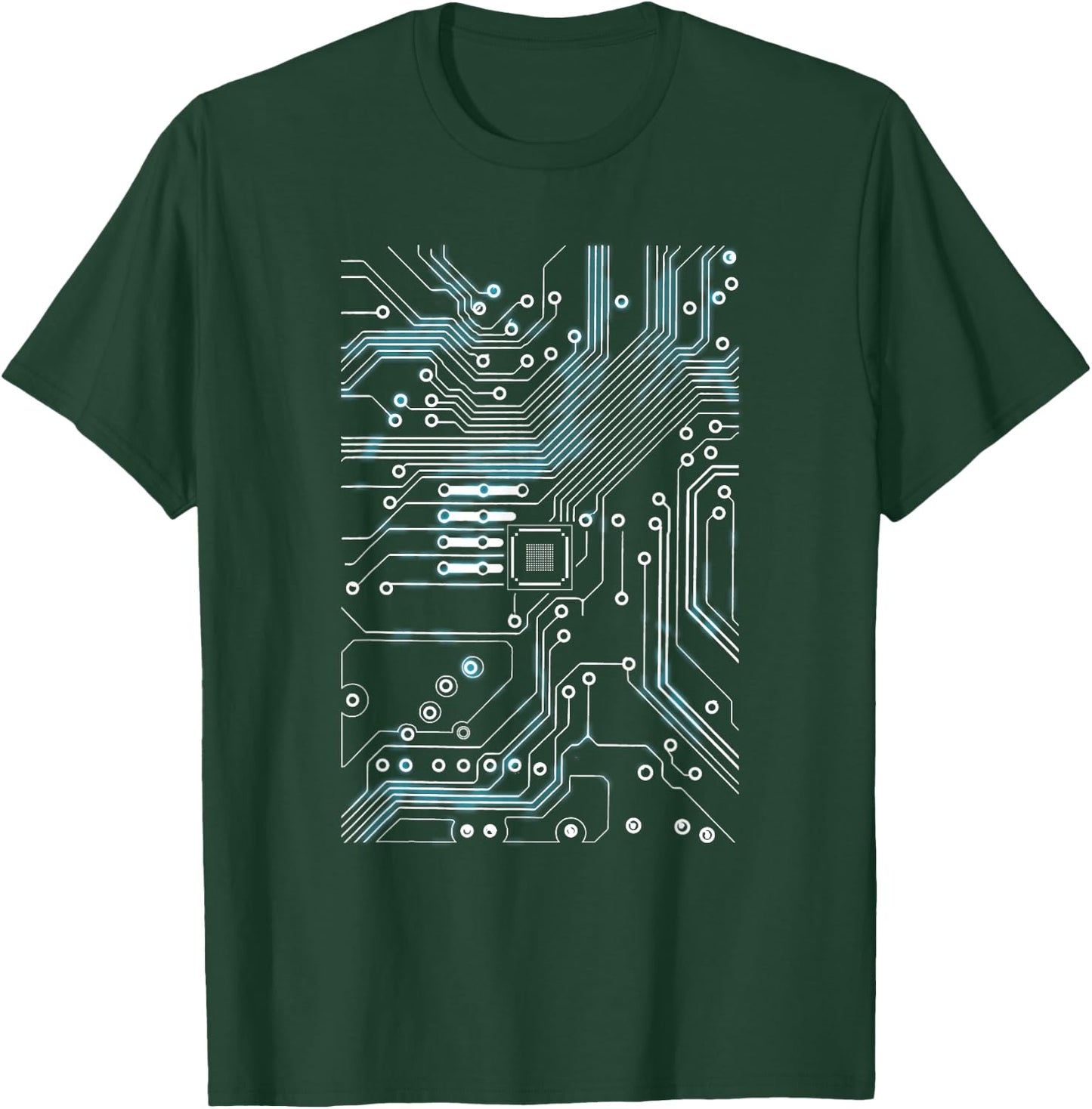 Chip Printed Circuit Cool Computer Techy Nerd Engineer T-Shirt - T-Shirt | Forest