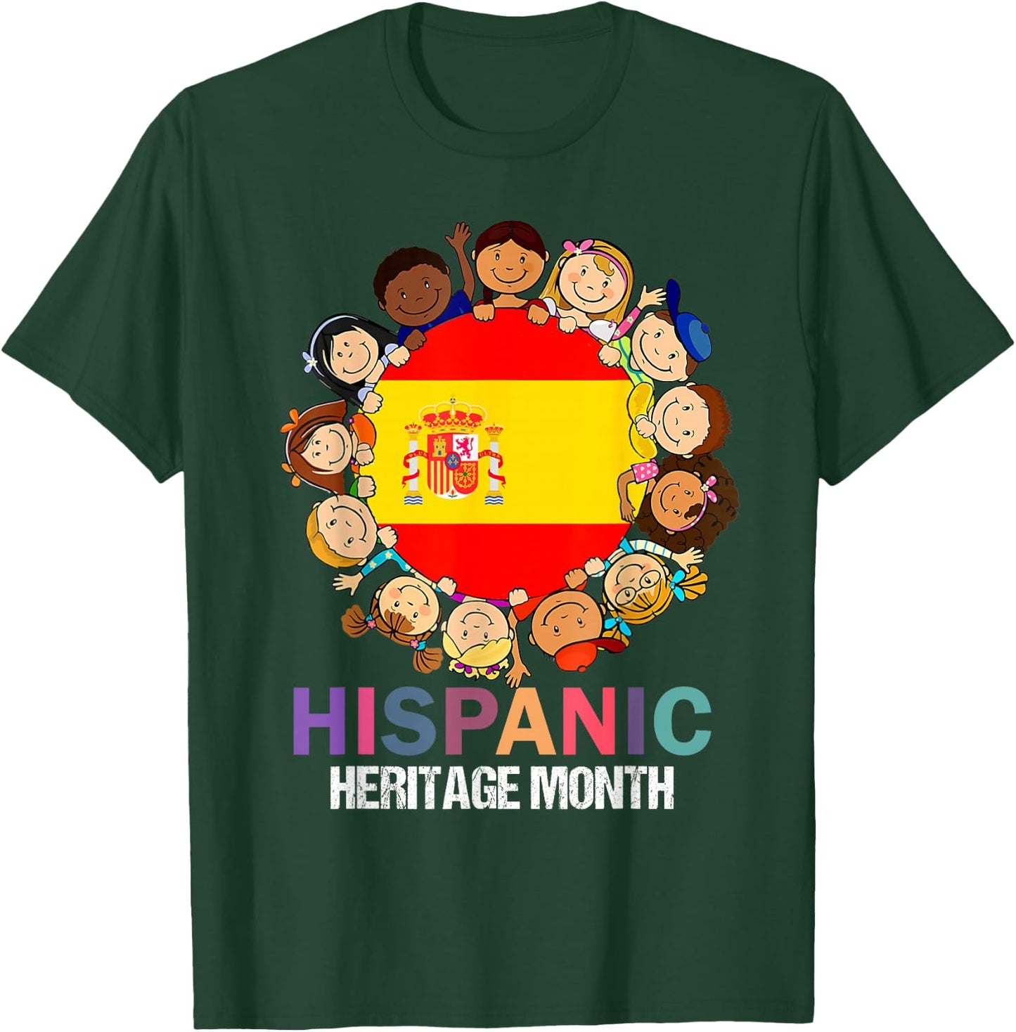 hsipanic heritage month, spain flag Boy Kids Girl T-Shirt - T-Shirt | Forest