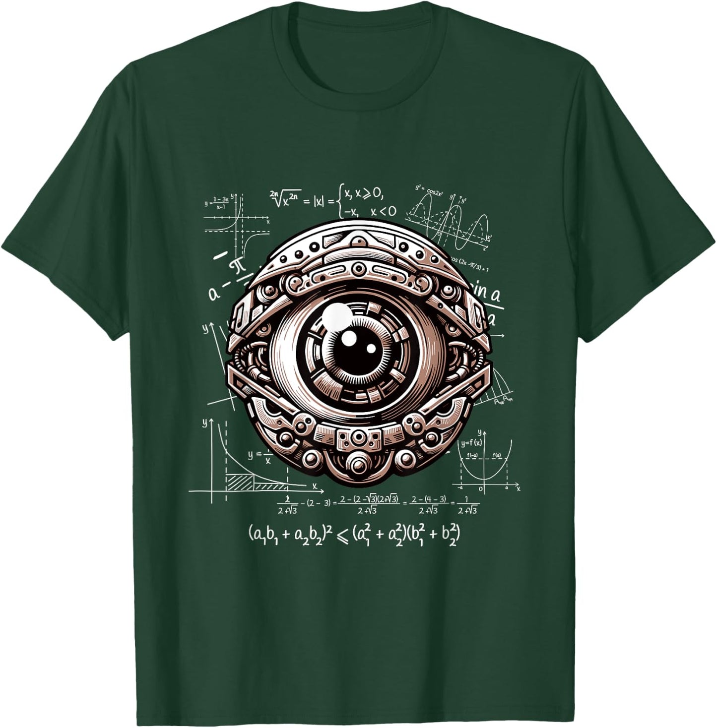 Math Geek Mechanical Eye Tech Enthusiast Engineer T-Shirt - T-Shirt | Forest