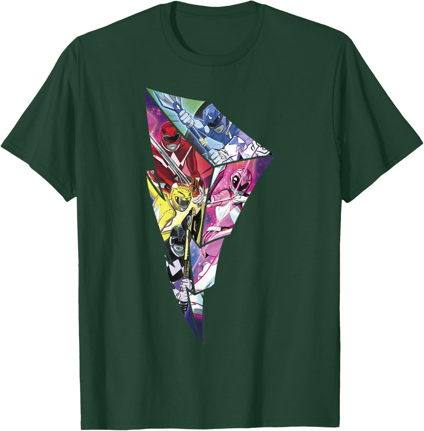 Power Rangers Retro Full On Megazord Float T-Shirt - T-Shirt | Forest
